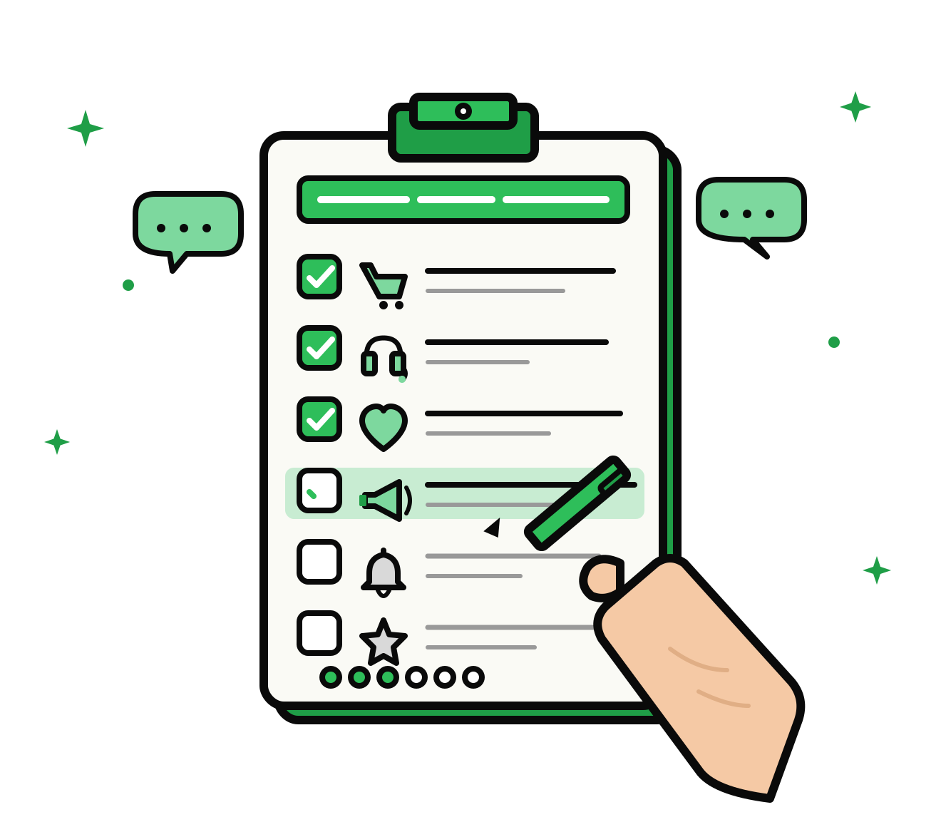 Checklist de casos de uso para Jornadas Contínuas no WhatsApp.